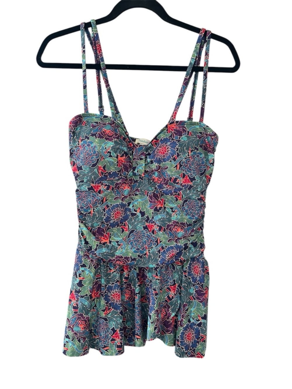 Sundance Catalog Multicolored Floral One Piece Swimsuit Size Small